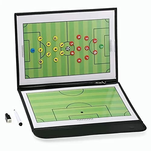 Estink Soccer Coaching Board, Magnetic Double Sides Football Strategy Clipboard with Marker Pen and Eraser, for Soccer Training Teaching