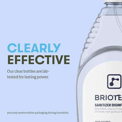 BRIOTECH Sanitizer Disinfectant Hypochlorous, Kill 99.99% of Viruses & Bacteria, Control Mold, Eliminate Odor, Gentle for Nursery & Play Rooms, Food Contact Surface Sanitizer, 1 Gallon Refill - size: 128 Fl Oz (Pack of 1)