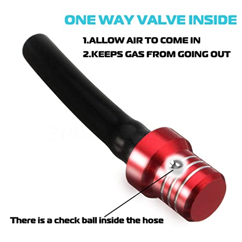 2Pcs ATV Gas Tank Vent Hose Air Vent Hose Gas Fuel Cap Universal CNC Tank Valve Vent Tube with Check Ball Aluminum Breather for YZ80 YZ85 YZ125 YZ250 YZ250F YZ400F YZ426F YZ450F Blue - color: Blue