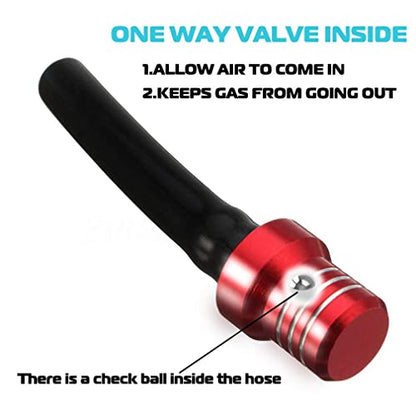 2Pcs ATV Gas Tank Vent Hose Air Vent Hose Gas Fuel Cap Universal CNC Tank Valve Vent Tube with Check Ball Aluminum Breather for YZ80 YZ85 YZ125 YZ250 YZ250F YZ400F YZ426F YZ450F Blue - color: Blue