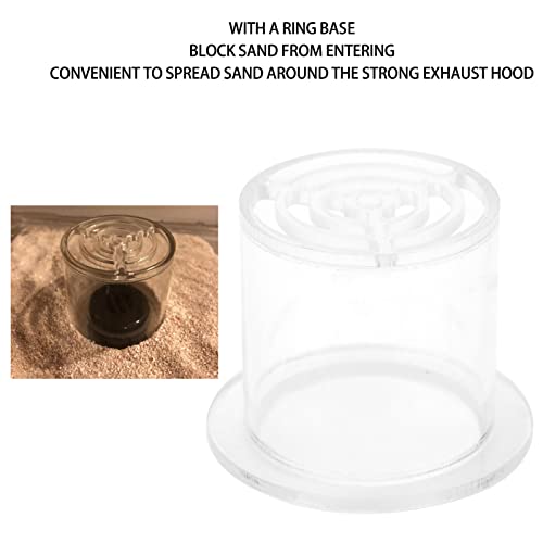 Acrylic Transparent Feeder Cover Breeding Protection Cover for Aquarium Fish Tank Blocking Sand and Gravel Safe for Fishes 50mm Height 65mm Outer Diameter