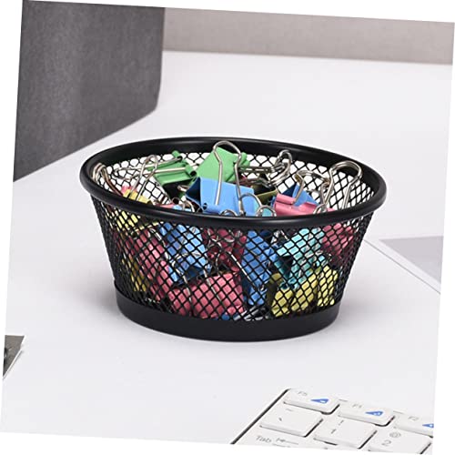 2Pcs Paper Clip Mesh Holder Lids Creative Table Organizer for Office Desk Sturdy and Stylish Paperclip Dispenser