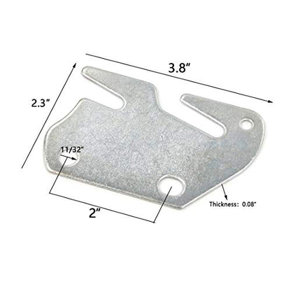 Bitray Wood Bed Plates Rail Hook Plates for Bed Frame Bracket Replacement | 4pcs, Silver丨Iron Nickel-Plated丨3.8x2.3x0.08in丨Rust-Proof Hardware丨with Screws丨for Wooden Bed Frames, Headboards, Footboard - style: 4pcs
