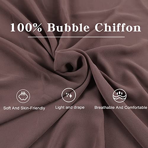 Instant Chiffon Hijab with Tie Back Under Cap Solid Color Soft Chiffon Scarf With Hijab Inner Caps For Muslim Women - color: Pine Bark