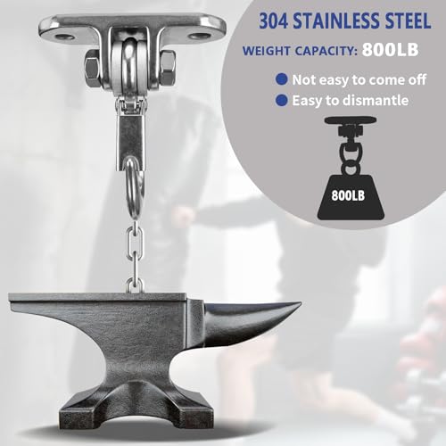 Heavy Duty Swing Hanger Stainless Steel 304 Antirust,800 lb Capacity 180° Silent Swing, Playground Porch Swing Set Indoor Outdoor - size: 2 Holes-180°