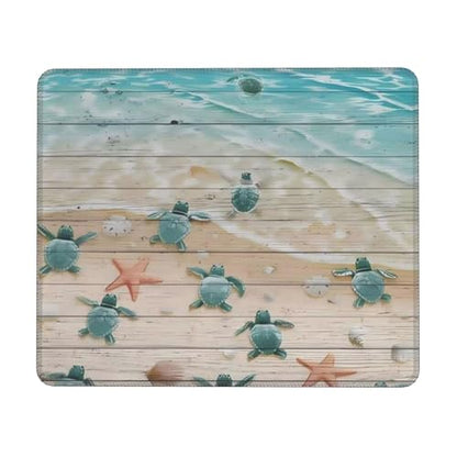 Sea Turtles and Starfish at Ocean Mousepad Non-Slip Rubber Base Mouse Pads for Computers Laptop Office Desk Accessories Mouse pad 7.9 x 9.5 in - color: Sea Turtle Ocean