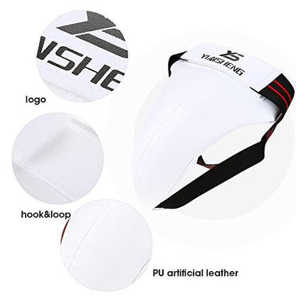 Groin Guard Guard Protector Karate Kickboxing MMA Martial Arts Boxing Groin Support(L)
