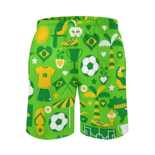 Mens Trunks Breathable Quick Dry Mesh Lining Holiday Party Beach Board Shorts - color: Style-19, size: Small