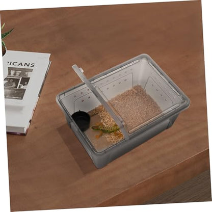Reptile Terrarium Box Plastic Feeding Container for Bearded Dragons Turtles Geckos and Other Pets Reptile Tank for Pet Supply and Habitat Care