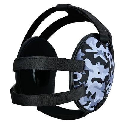 ROAR-INT Kid's Ear Guard BJJ Grappling Head Guard Adjustable Wrestling Headgear for Boys and Girls Earguard MMA Jiu Jitsu (Grey-Camo) - color: Grey-camo