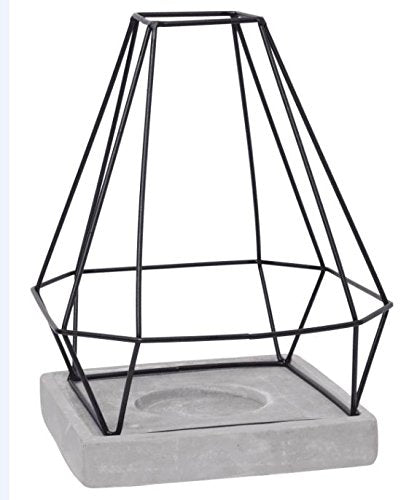 Hosley 11-Inch Geo Metal Pillar Candle Holder Lantern – Mid Century Modern Candle Decor for Home, Farmhouse, Wedding, Parties & Office – Decorative Iron Candle Holder for Tabletop or Centerpiece - color: Gold, size: 11'' High