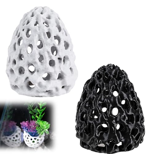2PCS Shrimp Hides for Aquarium, Shrimp Hide and Aquarium Shrimp Hideout, Cave with Suction Cup for Shrimp Tank Decor, Hiding and Resting Accessory