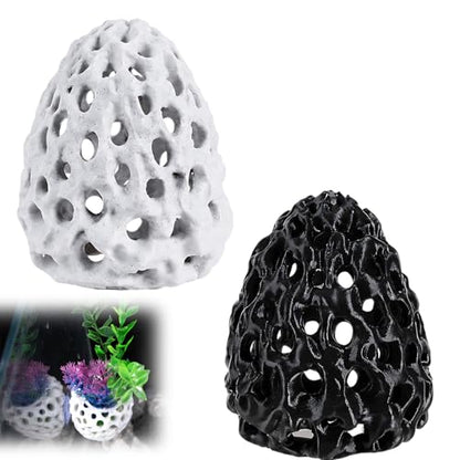 2PCS Shrimp Hides for Aquarium, Shrimp Hide and Aquarium Shrimp Hideout, Cave with Suction Cup for Shrimp Tank Decor, Hiding and Resting Accessory