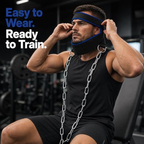 Neck Training Head Harness Adjustable Support Weight Bearing Design for Strength Training Gym Workouts Rehabilitation Exercises