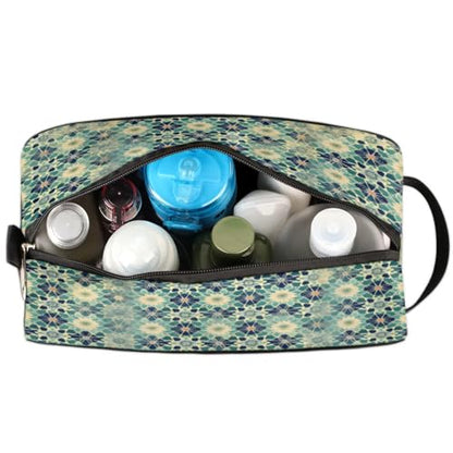 Travel Toiletry Bag for Women Men, Islamic Flowers Foldable Dopp Kit Water Resistant Shaving Bag for Toiletries Cosmetics Traveling Organizer