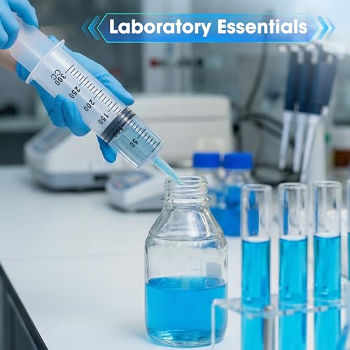 300ml Large Syringe for Thick Liquids, Individually Wrapped | Plastic Syringe Without Needle for Scientific Labs, Garden, Liquid Fertilizer - style: 300cc