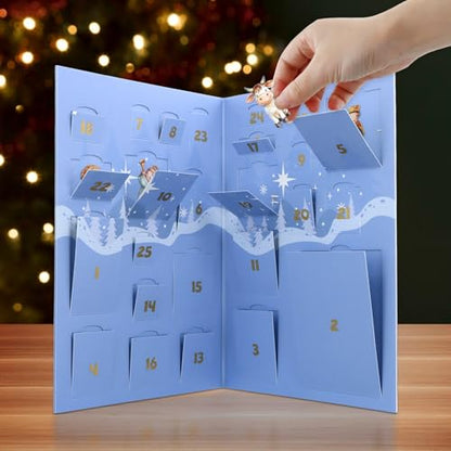 WhatSign Christmas Religious Advent Calendar 2025 - Christmas Nativity Scene Countdown Calendar 24 Days Christian Countdown for Women Kids Adult Teen Girls - color: Nativity