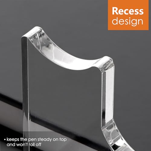 SANRUI Acrylic Pen Holder Display Stand, Shop Fountain Pencil Makeup Brush Rack, Ballpoint Pen Showholder, Paintbrush Drying Rack Organizer Desk for Home School Office Or Store Use - style: 1 Tier