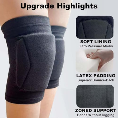 Wrestling Knee Pads for Youth Adult, Sports Knee Pad for Skating Riding Running Boys, Safety Volleyball Knee Compression Sleeve for Dancing Biking Cycling Girls, Lightweight & Protective Gifts, Black S (Teens) - size: Small