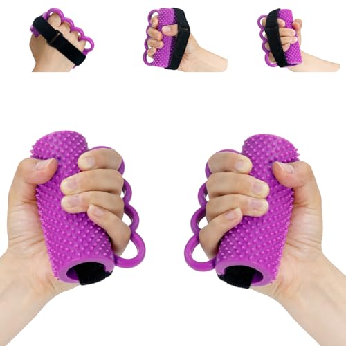2 PACK Hand Therapy Grip Ball for Hand Contracture & Stroke Arthritis Recovery - Exercise Strengthener for Weak Hands, Carpal Tunnel, Rehabilitation, Post-Surgery, Soft Squeeze Stress Relief Ball for Seniors - size: 2PC