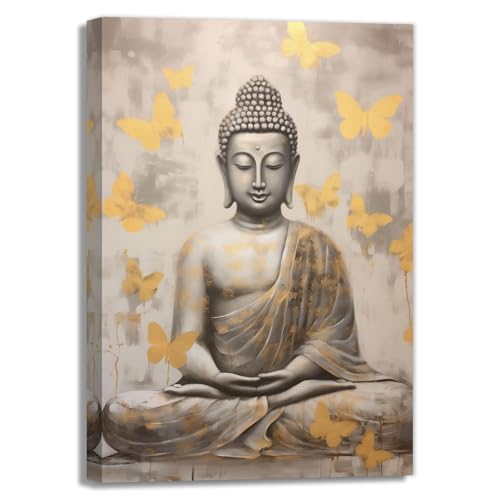 OAAPITI Buddha Wall Art Vintage Buddha Painting Print For Living Room Bedroom Yoga Room Buddhist Meditation Room Home Decorations(Artwork-3,20"x30") - color: Buddha-3, size: 30L" x 20W"