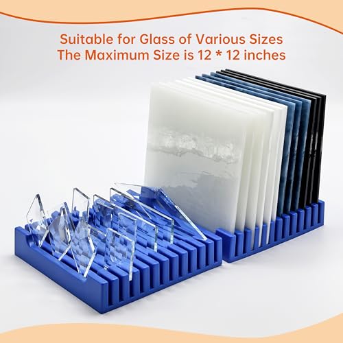 Stained Glass Sheet Storage Rack, Glass Panel Organizer, accommodate 12 * 12 inch stained glass(1 Pack) - color: 1 Pack