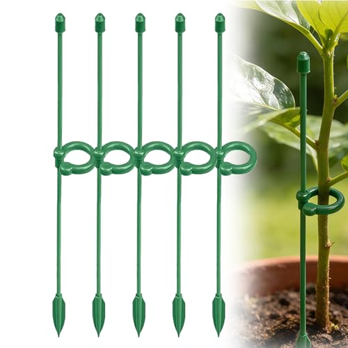 5 Pack Stackable Monstera Plant Support, Garden Plant Stakes for Indoor and Outdoor Plants, Climbing Plant Support Structures Plant Holder Stick Moss Pole for Support Tall Potted Plants (5 Pack) - color: 5 Pack