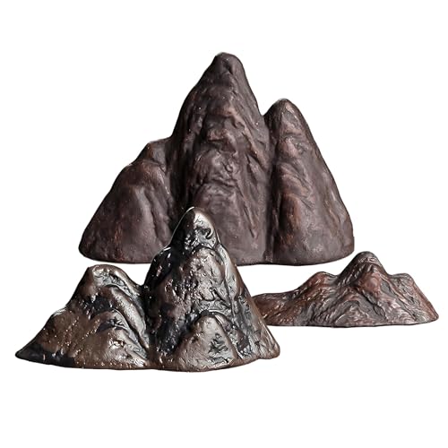 3Pcs Aquarium Micro-Landscape Mountain Rock. Mini Aquarium Mountain View. Miniature Mountain Figurines Iandscape Model. Micro Landscape Decorations for Fish Tank