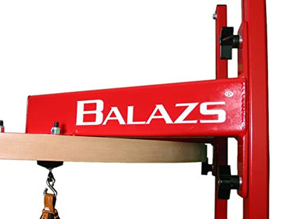 Balazs i-Box Speed Bag Platform - Heavy Duty Commercial Steel, Made in USA | Commercial Grade 11-Gauge Steel, 12" Adjustable Wall Mount, Pro Level III Swivel, 24" Drum, Made in USA - color: Red