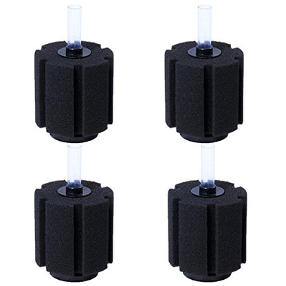 AQUANEAT Aquarium Sponge Filter Breeding Fry Betta Shrimp Nano Fish Tank 4pcs (Large up to 60Gal) - size: Large up to 60Gal