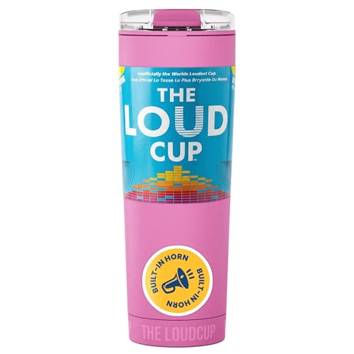 The LoudCup 23 oz 2-in-1 Water Bottle & Noisemaker, Panther Pink - color: Panther Pink, size: 23 Ounces