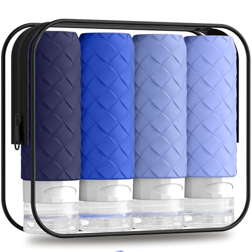 Silevoler Travel Bottles for Toiletries, TSA-Approved Travel Size Container - color: Blue