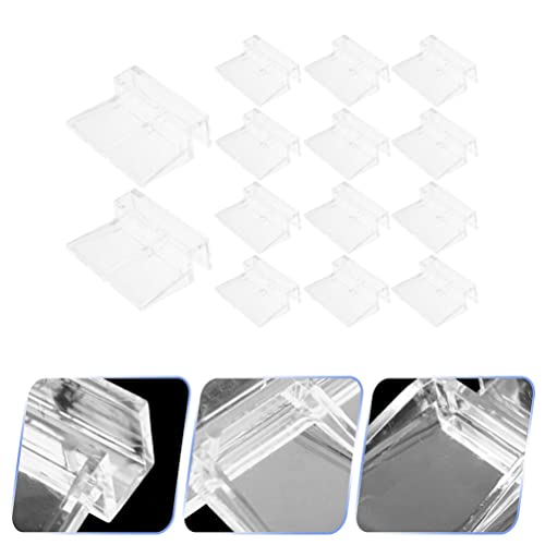 Ipetboom 16pcs Aquarium Lid Clips for Acrylic Support Racks for Fish Tank Securely Prevents Fish Jumping Aquarium Accessory for Easy Maintenance