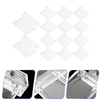 Ipetboom 16pcs Aquarium Lid Clips for Acrylic Support Racks for Fish Tank Securely Prevents Fish Jumping Aquarium Accessory for Easy Maintenance