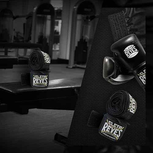 CLETO REYES Compression Hand Wraps for Boxing Gloves, Stretchy Breathable, MMA, Kickboxing, Muay Thai, Black - size: Pack of 5