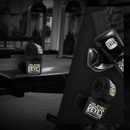 CLETO REYES Compression Hand Wraps for Boxing Gloves, Stretchy Breathable, MMA, Kickboxing, Muay Thai, Black - size: Pack of 5