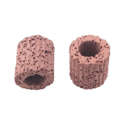 6PCS Aquatic Plant Cultivation Fixed Ring Base 25mm Brown Ceramic Aquarium Decoration for Decorating Fish Tank Landscapes