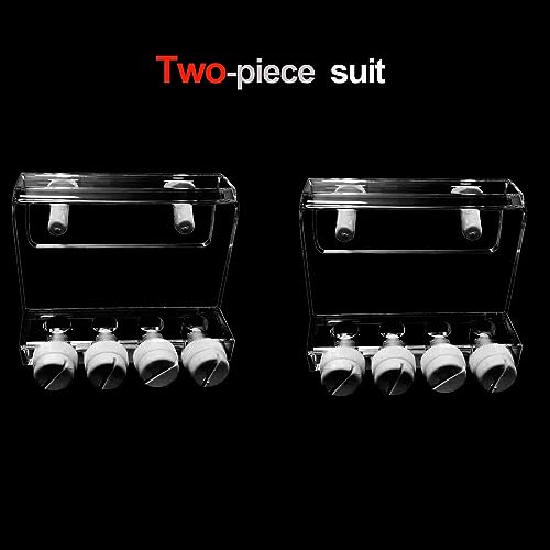 Aquarium dosing pump tubing holder Fixture,Dosing tubing holder for aquarium air pump accesories，Acrylic dosing container tube fixture holder for dosing pump（1 or 2 Pieces Pack） (2 Pieces Pack)