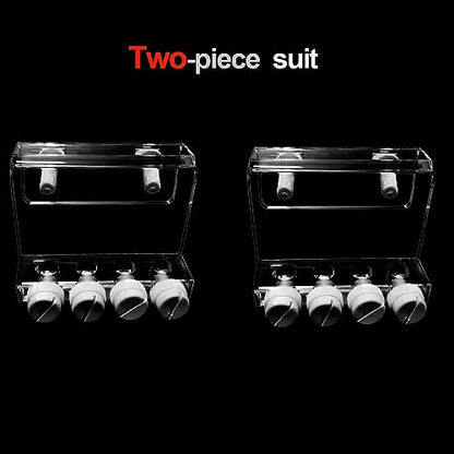 Aquarium dosing pump tubing holder Fixture,Dosing tubing holder for aquarium air pump accesories，Acrylic dosing container tube fixture holder for dosing pump（1 or 2 Pieces Pack） (2 Pieces Pack)