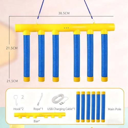Reflective Drop Stick Challenge Game: 2026 Smart Light Reaction Trainer, 3-Speed Modes, Hand-Eye Coordination & Reflex Game for All Ages(Pink Remote Control Octopus)