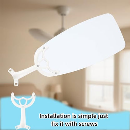 Ceiling Fan Blade Arms Replacement Kit White Fan Brackets Mounting Kit for Replacing The Worn Blades Easy to Install Bracket Accessories
