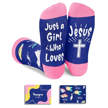 HAPPYPOP Christian Gifts Ideas - Christian Religious Jesus Socks Pastor Gifts