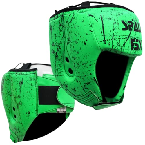 Spall Pro Boxing Headgear, Sparring Helmet for Fighting Sports Karate Boxing Martial Arts MMA and Taekwondo - color: F.Green