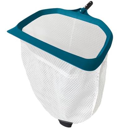 17.5" Ultra Fine Mesh Pool Net Skimmer, Deep Bag Leaf Rake (No Pole) | Extra Wide Scoop Edge, Plastic Reinforced frame, Double Layer Diamond Deep Net for Swimming Pool Cleaning Leaves, Debris - size: Diamond Pool Rake
