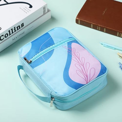Mr. Pen- Bible Cover Case | Carrying Book Case with Durable Handle and Zippered Pocket, Bible Protective Church Bag for Men & Women, Christian Gifts - color: Aqua Flora