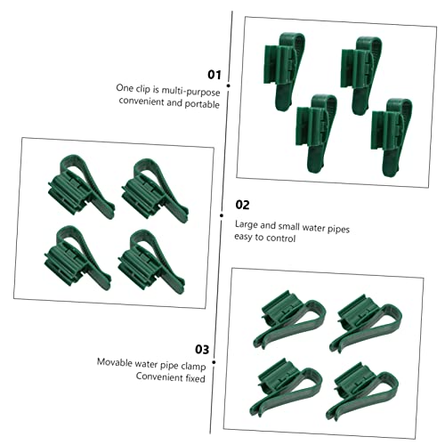 4pcs Securing Clip Nozzle Clog Pliers Rim Sponge Pond Net Holder Tank Canister Aerator Filters Aquarium Dosing Fishing Hook Cleaner Hose Pipe Hooks Clamps Pump Water Green Plastic