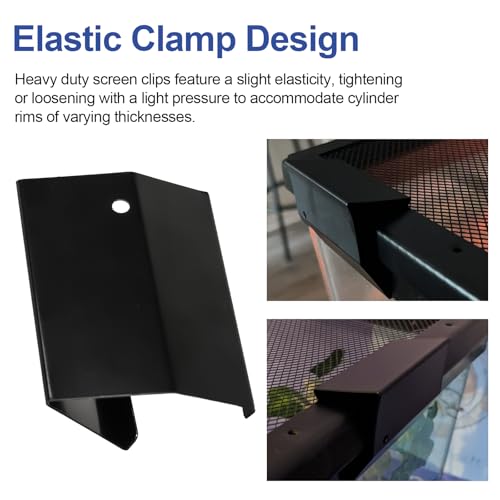 Large Reptile Tank Clips, Terrarium Covers Heavy Duty Screen Clips for 30G | Reptile Aquarium Lid Clip for 30Gallons or Larger, Screen Tank Metal Clip Escape for an Array of Reptiles from Terrarium