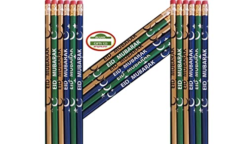 Eid Mubarak Pencils Eid Pencils Eid Ramadan Favors (100) Eid Customized Party Favors Decoration Arabic Novelty Muslim Gifts Wholesale (EID MUBARAK) - style: EID MUBARAK
