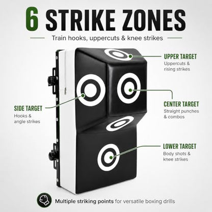 Wall Mount Boxing Training Bag - Uppercut Boxing Training Punching Target - Heavy Punching Bag for Adults for Bedroom/Living Room/Gym - color: Black L (15.75*11.81*27.56 Inch)