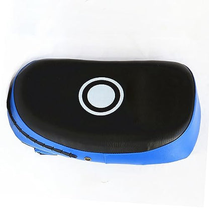 GLOGLOW Boxing Strike Pad for Training, High Density Sponge and PVC Leather, Multifunction Protective Strike Pad for Kickboxing Users - color: Blue Stripe